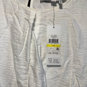 DKNYC Ivory Textured Short Sleeve Top